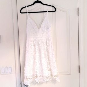 White skater dress